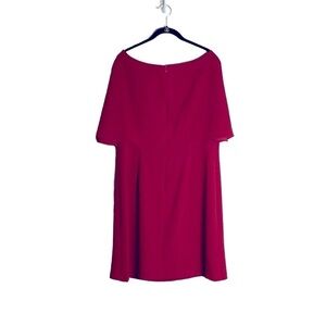 Adrianna Papell Red Designer Sleeveless Cape Knee Length Dress in size 16